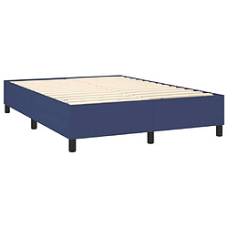 Acheter Maison Chic Lit adulte- Lit + matelas,Sommier à lattes de lit avec matelas Bleu 140x200 cm Tissu -GKD32637