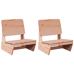 vidaXL Chaises de jardin lot de 2 60x64x70,5 cm bois massif de douglas