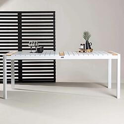 Venture Home Table de repas extérieure 6 places Togo blanc.