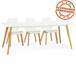 Avis Alterego Table à manger design 'MADY' blanche style scandinave - 200x90 cm