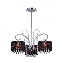 Luminaire Center Suspension en cristal Span Noir