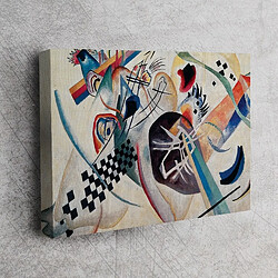 EPIKASA Impression sur Toile Kandinsky Composition 3, Multicouleur, Polyester, 90x3x60 cm pas cher