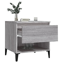 Maison Chic Table d'appoint | Table Basse Sonoma gris 50x46x50 cm Bois d'ingénierie -GKD18479 pas cher