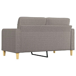 Maison Chic Canapé à 2 places,Sofa de Salon,Canapé droit Taupe 140 cm Tissu -GKD683998 pas cher