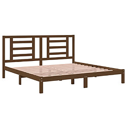 Avis vidaXL Cadre de lit sans matelas marron miel 200x200cm bois pin massif