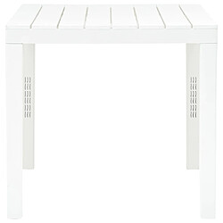 Acheter vidaXL Table de jardin avec 2 bancs Plastique Blanc