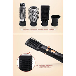 Universal Brosse à air chaud à 4 têtes remplaçable sèche-cheveux électrique style de coiffure en une étape peigne chaud sèche-cheveux brosse à poils de sèche-cheveux