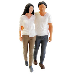 1:64 échelle Peinte à La Main Modèle Miniature Couple Figurines Park Diorama Blanc