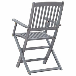 Maison Chic Lot de 6 Chaises pliables d'extérieur| chaises Relax de jardin Bois d'acacia solide -GKD27089 pas cher