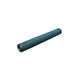 vidaXL Grillage Acier galvanisé et revêtement en PVC 25x0,5 m Vert