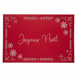 Set de Table Feutrine Joyeux Noël 30x45cm Rouge