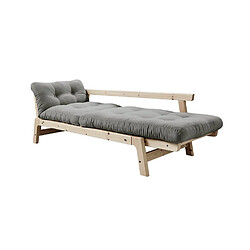 Avis Inside 75 Banquette convertible futon STEP pin massif coloris grey couchage 70x200 cm.