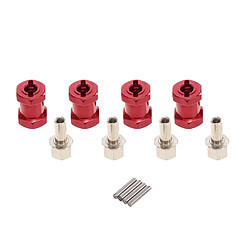 Roue 12mm Hex Hub 17mm Extension Adaptateur plus long Combiner pour RC voiture rouge