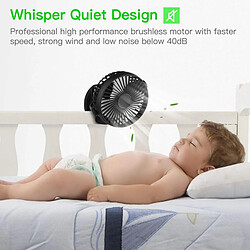 Universal Ventilateur de bureau/bureau à clips rechargeables Mini pince portative Aspirateur rotatif à 360 degrés avec ventilateur de refroidissement à air | Gadget USB pas cher