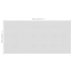 Acheter vidaXL Film solaire de piscine flottant PE 450x220 cm Gris