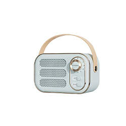 General Haut-parleur Bluetooth rétro, décor vintage, petit haut-parleur Bluetooth sans fil, style classique à l'ancienne, amélioration des basses puissantes, volume fort, connexion sans fil Bluetooth 5.0, carte TF (bleu)