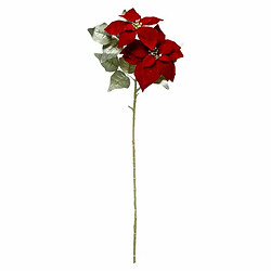 Branche de Fleur Poinsettia Soir 75cm Rouge