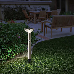 Maclean Lampe de jardin solaire LED avec capteur chrome IP44 MCE465