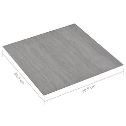 vidaXL Dalles de plancher autoadhésives 20 pcs PVC gris pointillé pas cher