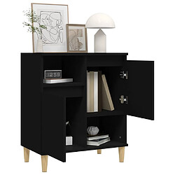 Avis vidaXL Buffet Noir 60x35x70 cm Bois d'ingénierie