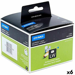 Rouleau d'Étiquettes Dymo 32 x 57 mm Noir Blanc 1000 Pièces (6 Unités)