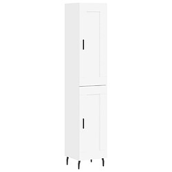 vidaXL Buffet haut Blanc 34,5x34x180 cm Bois d'ingénierie