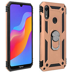 Avizar Coque Huawei Y6 2019 / Y6S et Honor 8A Bi matière Bague Support rose gold