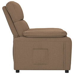 Avis vidaXL Fauteuil inclinable Marron Tissu