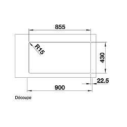 Avis Evier à encastrer 90cm inox - 522985 - BLANCO