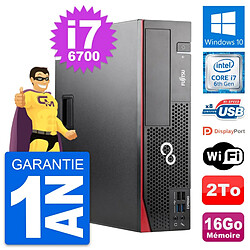 PC Fujitsu Esprimo D556 DT Intel i7-6700 RAM 16Go Disque Dur 2To Windows 10 Wifi - Occasion