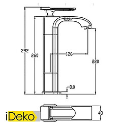 iDeko® Robinet Mitigeur lavabo laiton chromé de peinture antique un trou poignée simple robinet d'évier de salle de bains