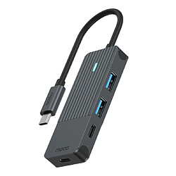 Rapoo Hama USB-C Hub USB-C auf USB-A und USB-C, grau