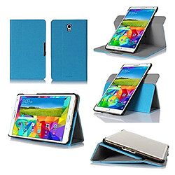 Xeptio Samsung Galaxy Tab S 10.5 - Housse protection rotative Style Cuir bleu - Etui coque