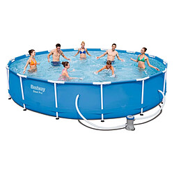 Bestway Piscine hors sol tubulaire ronde avec filtre à cartouche et accessoires