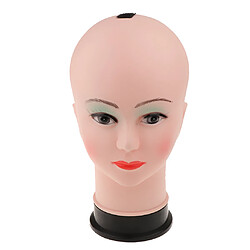 Pvc femelle mannequin chauve tête modèle perruque faisant chapeau lunettes présentoir 2 #