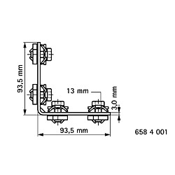 Avis Walraven Raccord RAPIDRAIL 90Grad, long/long (Par 25)