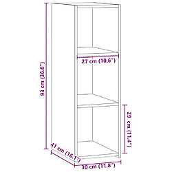 vidaXL Buffet blanc 30x41x93 cm bois d'ingénierie pas cher