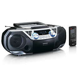 Lenco Radio portable lecteur CD avec Bluetooth® SCD-120SI Noir-Argent 