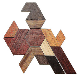 Universal DIY Jeu de QI en bois Puzzle Intelligent Tangram Cerveau Contestation Puzzle Enfant Jouet Puzzle