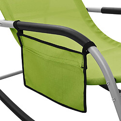 Acheter vidaXL Chaise longue textilène vert et gris