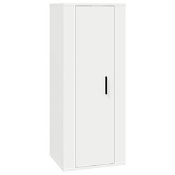 Avis Helloshop26 Ensemble de meubles armoire buffet TV télévision salon chambre séjour 4 pièces bois d'ingénierie blanc 02_0024655