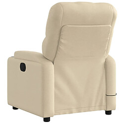 Acheter Maison Chic Fauteuil Relax pour salon, Fauteuil inclinable de massage électrique crème tissu -GKD82392