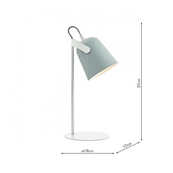 Luminaire Center Lampe de table Effie blanc mat,Gris mat 1 ampoule 37cm