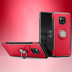 Wewoo Coque Etui de protection magnétique anneau rotation 360 degrés pour HuMate 20 Pro (Rouge)