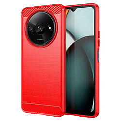 Htdmobiles Coque pour Xiaomi Redmi A3 / Poco C61 4G - housse etui silicone gel carbone + verre trempe - ROUGE