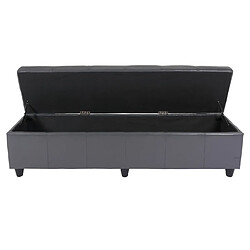 Acheter Mendler Banc banquette Kriens XXL, 180x45x45cm, cuir reconstitué, gris