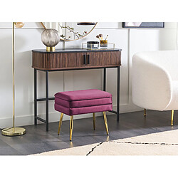 Beliani Banc ODESSA Rouge Bordeaux Velours