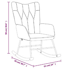 vidaXL Chaise à bascule Taupe Tissu pas cher