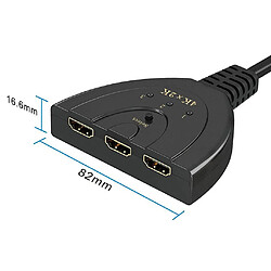 Adaptateur de boîte de hub de répartiteur de commutateur HDMI à commutateur automatique à 3 ports HD 4K X 2k HDTV pas cher