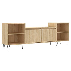 Maison Chic Meuble TV scandinave - Banc TV pour salon Chêne sonoma 160x35x55 cm Bois d'ingénierie -MN13632